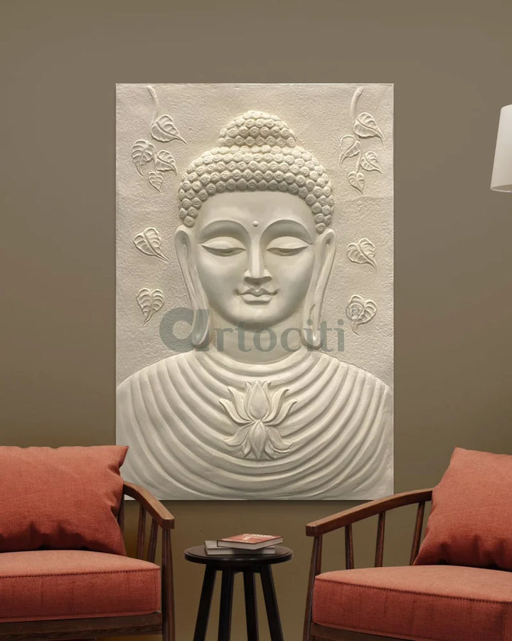 Large size Calm and Peaceful Buddha 3D Relief Mural