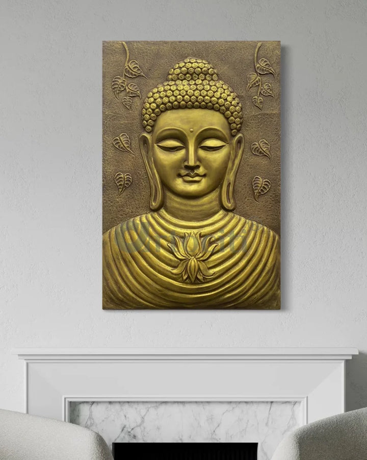 Large size Calm and Peaceful Buddha 3D Relief Mural