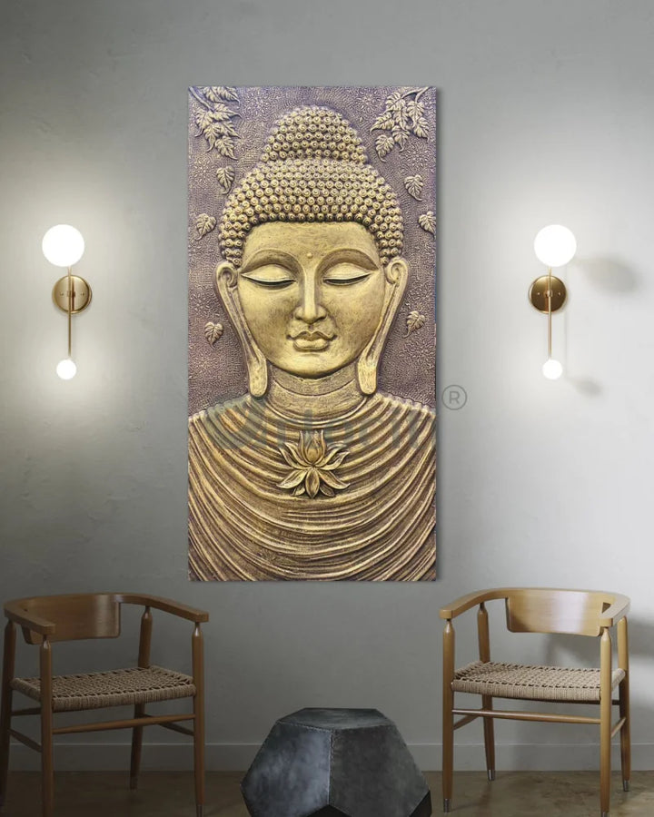 Large size Calm and Peaceful Buddha 3D Relief Mural