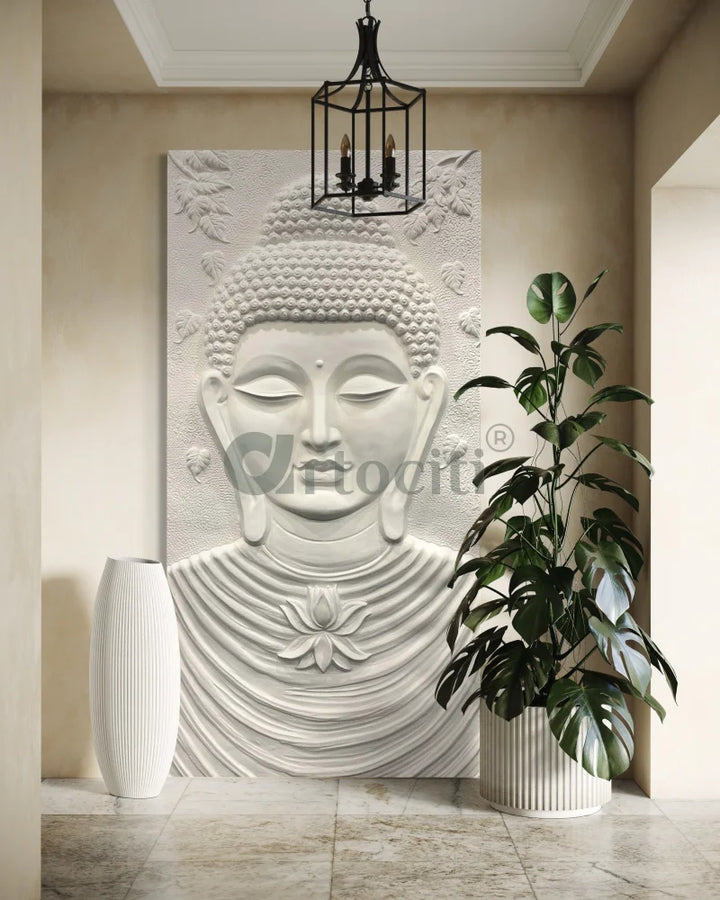 Large size Calm and Peaceful Buddha 3D Relief Mural
