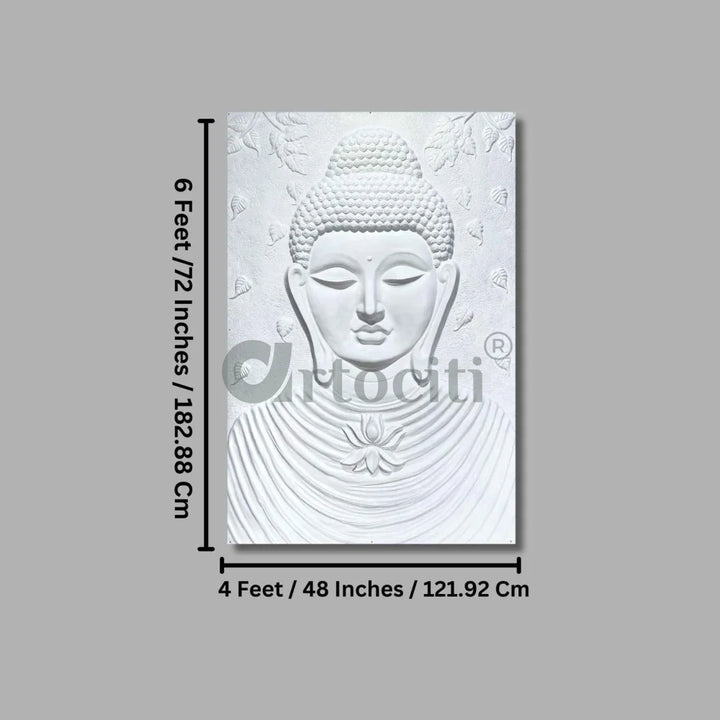 Large size Calm and Peaceful Buddha 3D Relief Mural