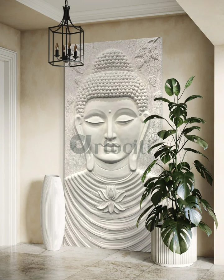 Large size Calm and Peaceful Buddha 3D Relief Mural