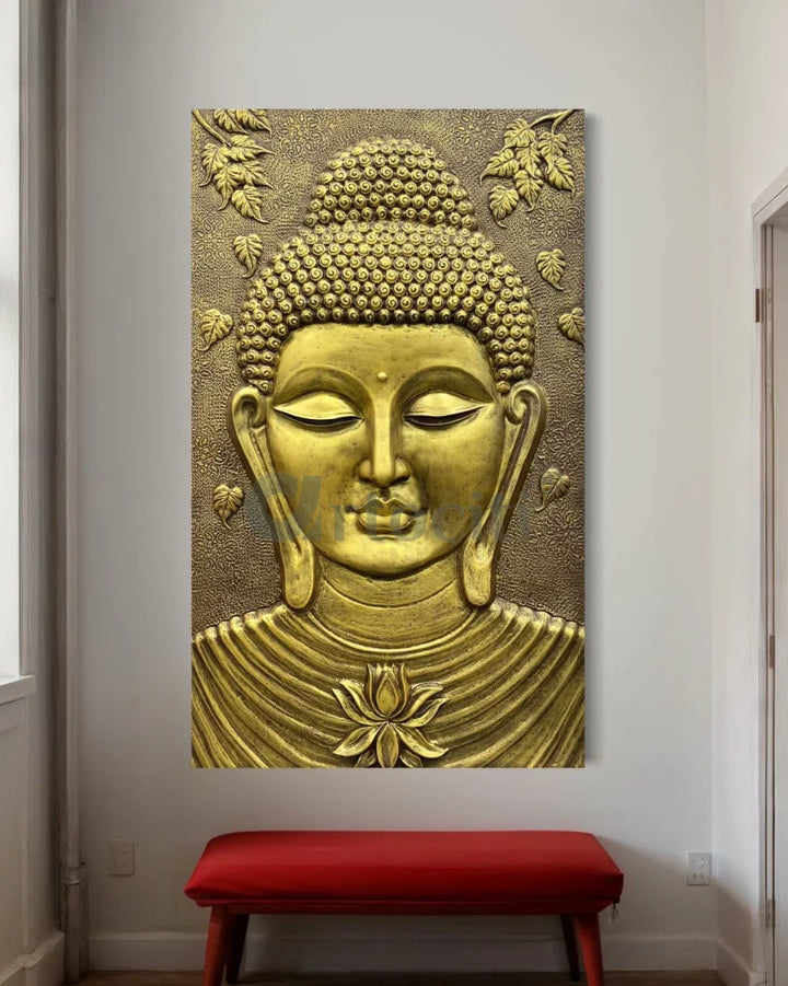 Large size Calm and Peaceful Buddha 3D Relief Mural