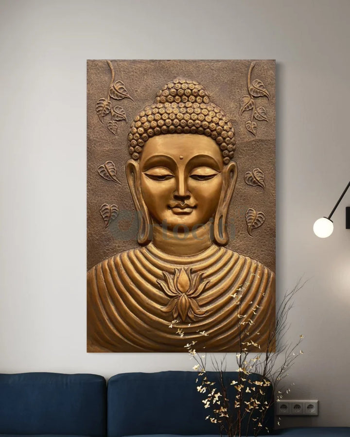 Large size Calm and Peaceful Buddha 3D Relief Mural