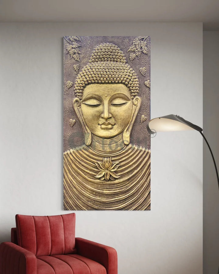 Large size Calm and Peaceful Buddha 3D Relief Mural