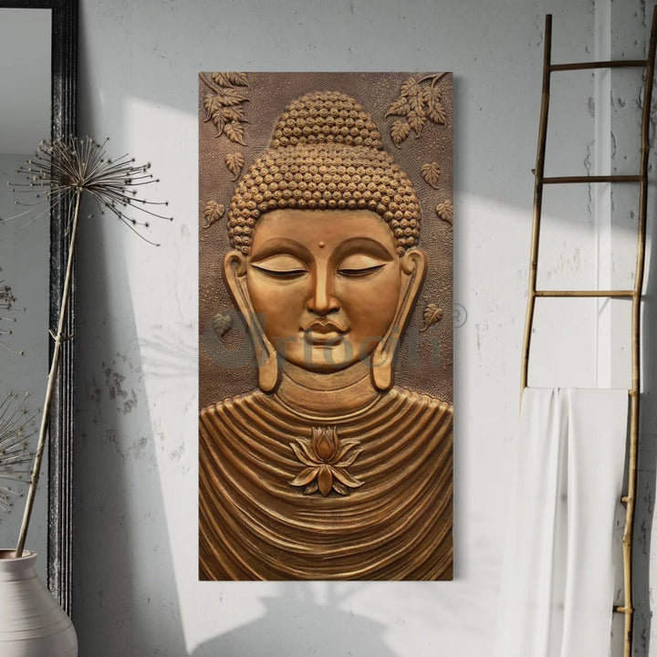 Large size Calm and Peaceful Buddha 3D Relief Mural