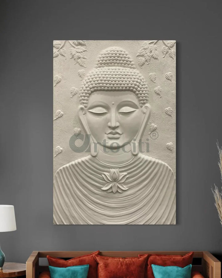 Large size Calm and Peaceful Buddha 3D Relief Mural