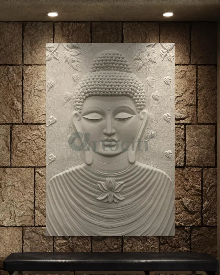 Large size Calm and Peaceful Buddha 3D Relief Mural