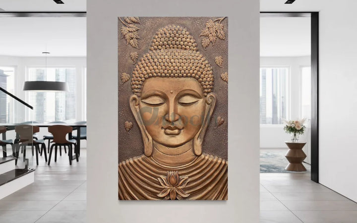 Large size Calm and Peaceful Buddha 3D Relief Mural