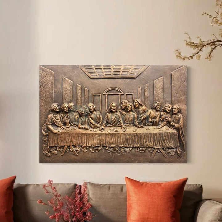 Last Supper 3D Relief Mural Wall Art Jesus Christ Painting