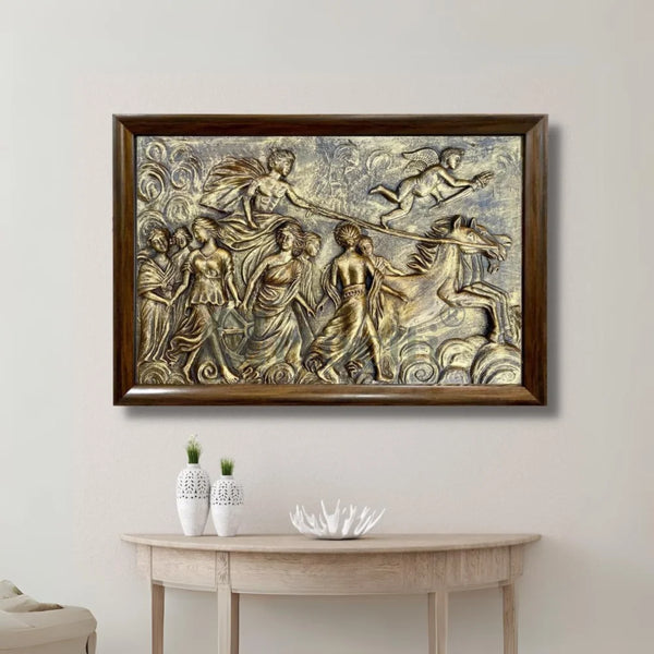 L’Aurora Guido Reni 3D Wall Art | 3D Roman Wall Decor GOLDEN