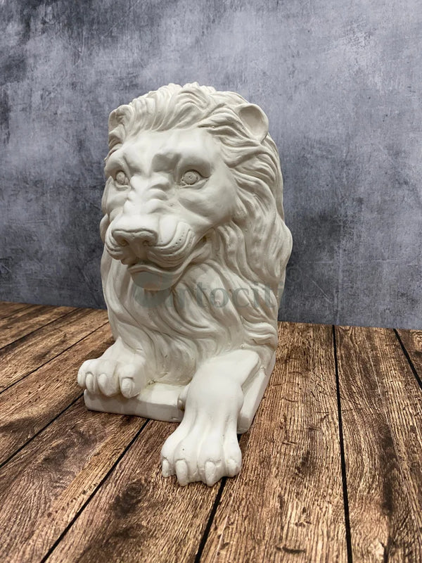 Lion Head 3D Sculpture | European Marble-Themed Decor | 11X9 Inches | Cultured Marble 11X9 Inch
