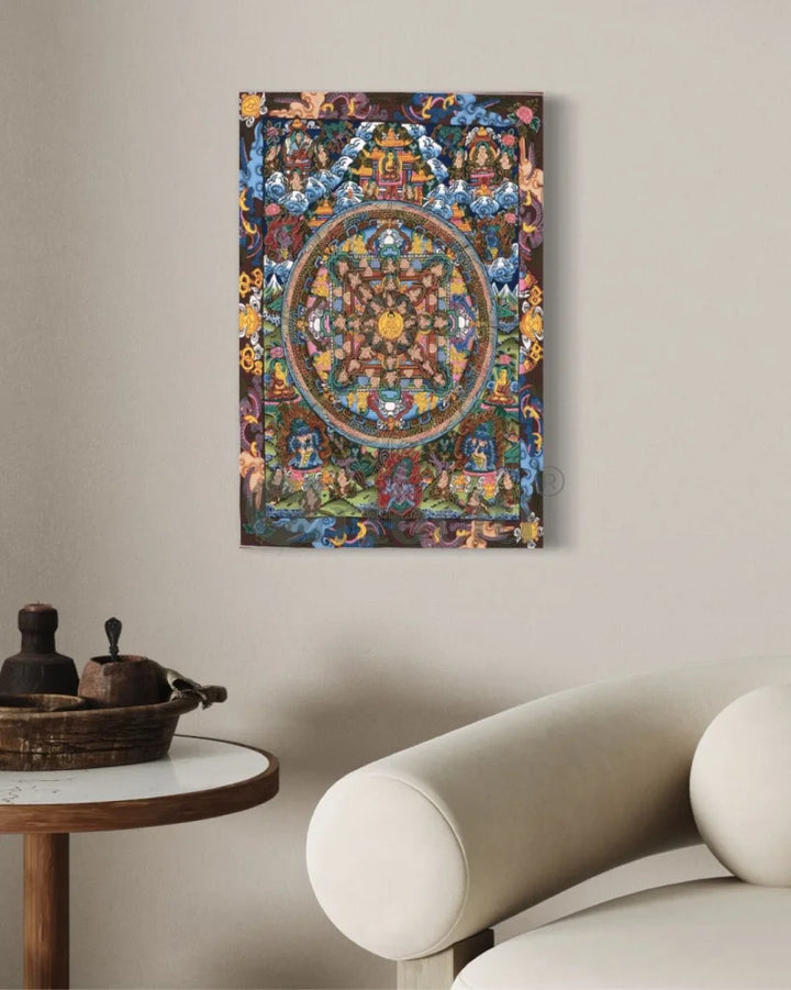 Lord Buddha Tibetan Canvas Thangka Painting 18X12 INCHES