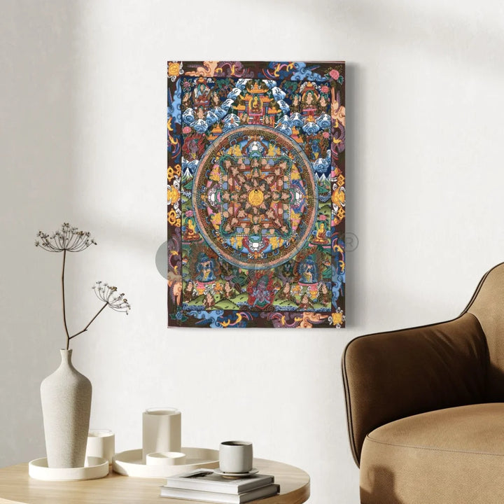 Lord Buddha Tibetan Canvas Thangka Painting 48X32 INCHES