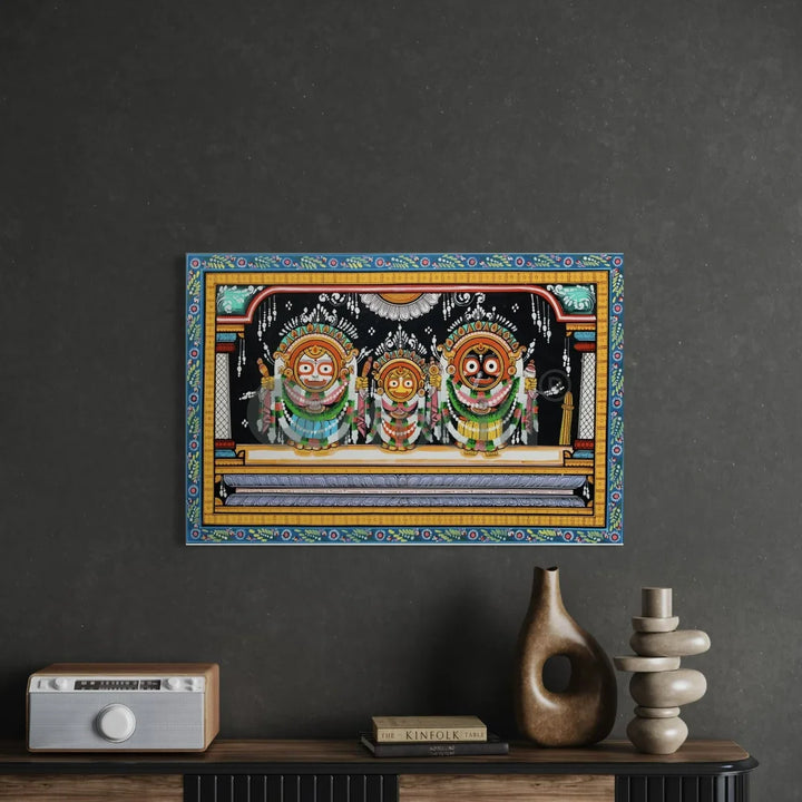 Lord Jagannath Darbar Pattachitra Canvas Giclee Print 24X16 Inches