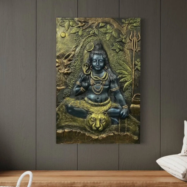 Lord Shiva 3D Relief Mural Wall Sculpture