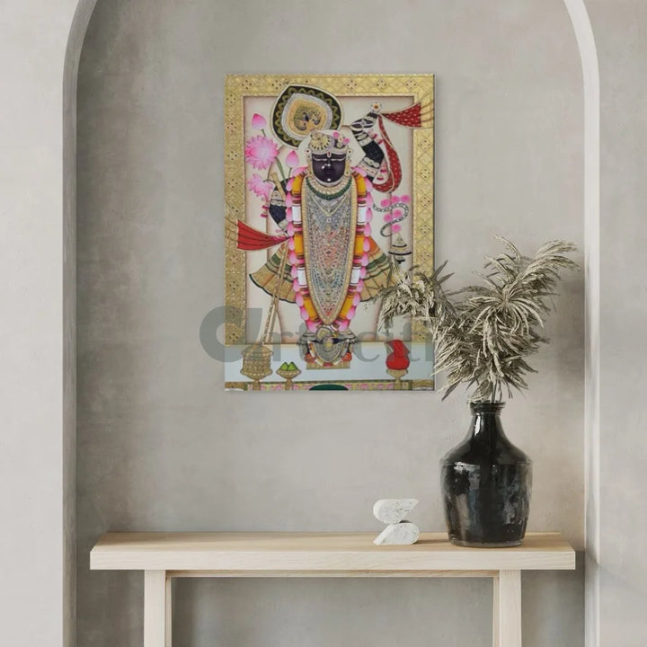 Lord Shreenath Ji Pichwai Canvas Giclee Print