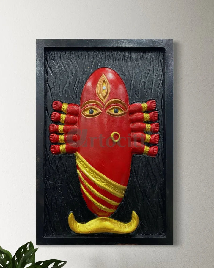 Maa Linga Bhairavi 3D Relief Mural Wall Art