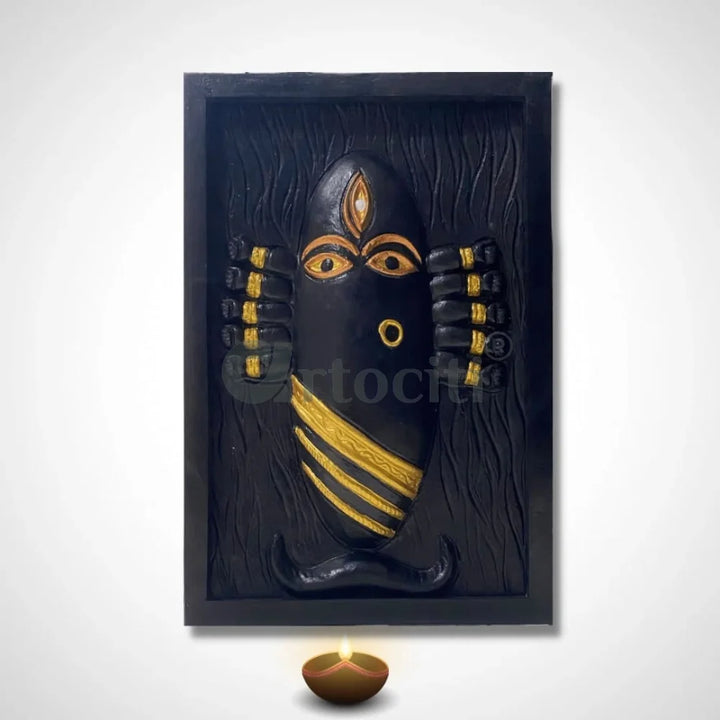 Maa Linga Bhairavi 3D Relief Mural Wall Art.