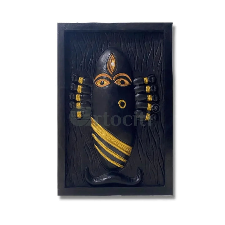 Maa Linga Bhairavi 3D Relief Mural Wall Art.