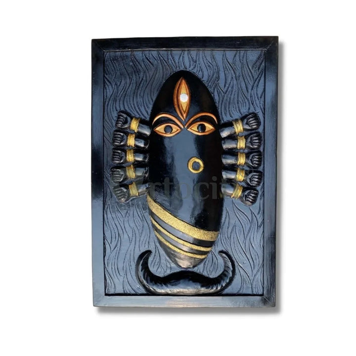 Maa Linga Bhairavi 3D Relief Mural Wall Art.