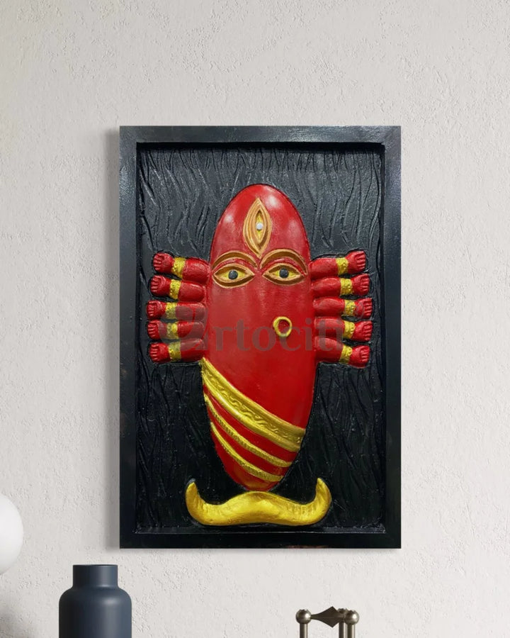 Maa Linga Bhairavi 3D Relief Mural Wall Art