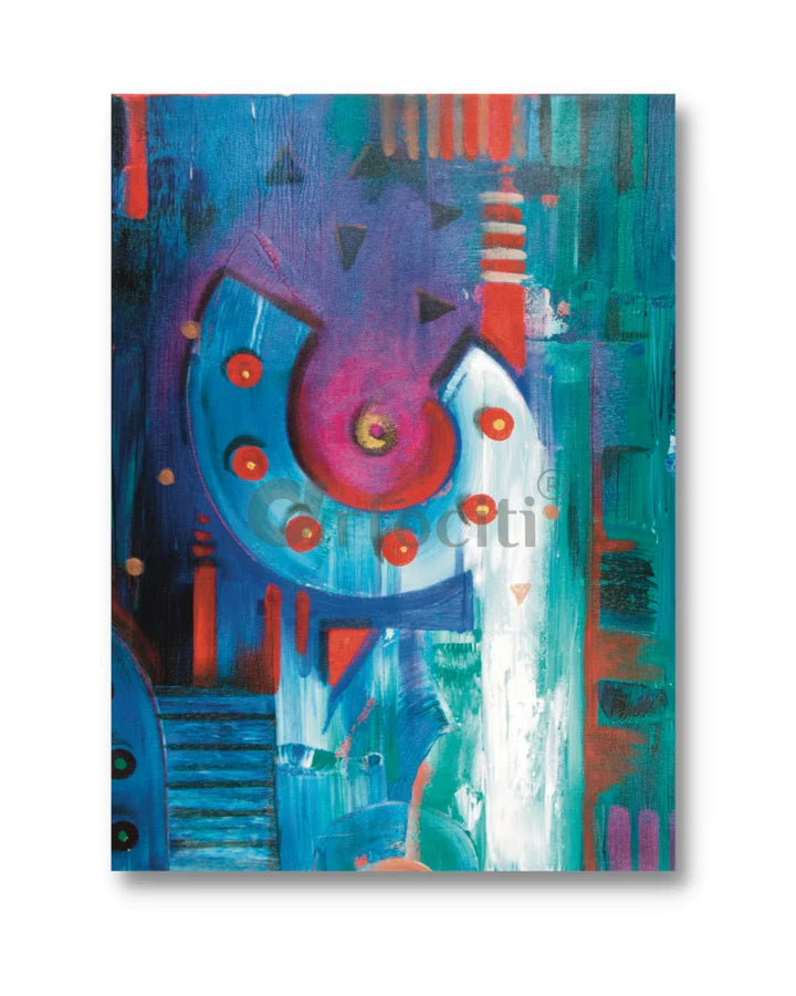 Modern Abstract Canvas Painting Buddha Set of 3 Buddha Wall Decor