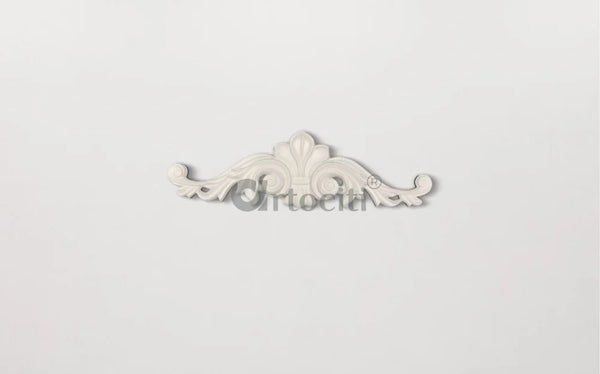 Ornamental Motifs Elevation Decoration Relief Mural Wall Art 22X78 Inch / White