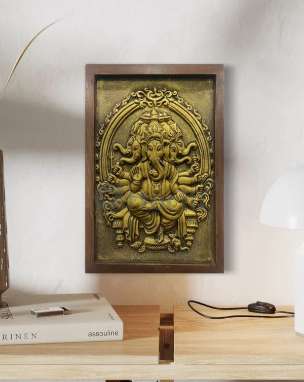 Panchmukhi Ganesha 3D Wall Art Ganesha Wall Decor
