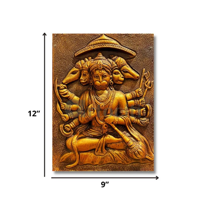 Panchmukhi Hanuman 3D Relief Mural Wall Art