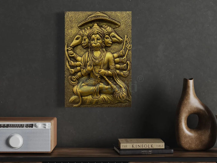 Panchmukhi Hanuman 3D Relief Mural Wall Art