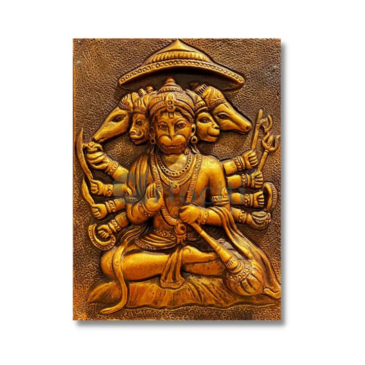 Panchmukhi Hanuman 3D Relief Mural Wall Art