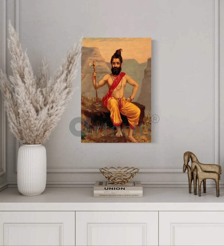 Parashuram Avatar by Raja Ravi Varma Famous Canvas Painting 12X18 Inches Raja Ravi Verma