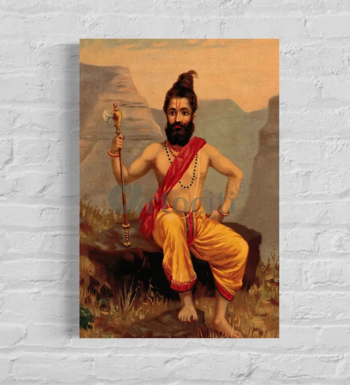 Parashuram Avatar by Raja Ravi Varma Famous Canvas Painting 24X16 Inches Raja Ravi Verma