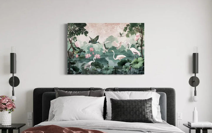 Pichwai Jungle Canvas Giclee Print 16X24 Inch