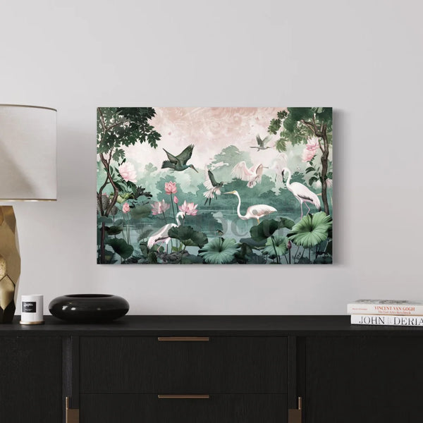 Pichwai Jungle Canvas Giclee Print 20X30 Inch