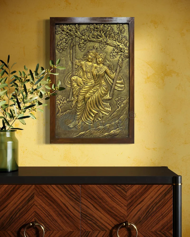 Radha Krishna 3D Relief Mural Wall Art
