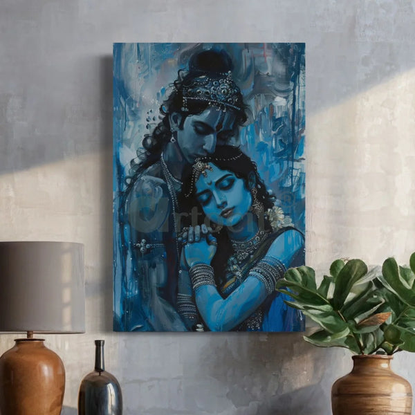Radha Krishna Canvas Giclee Print 30X20 Inch