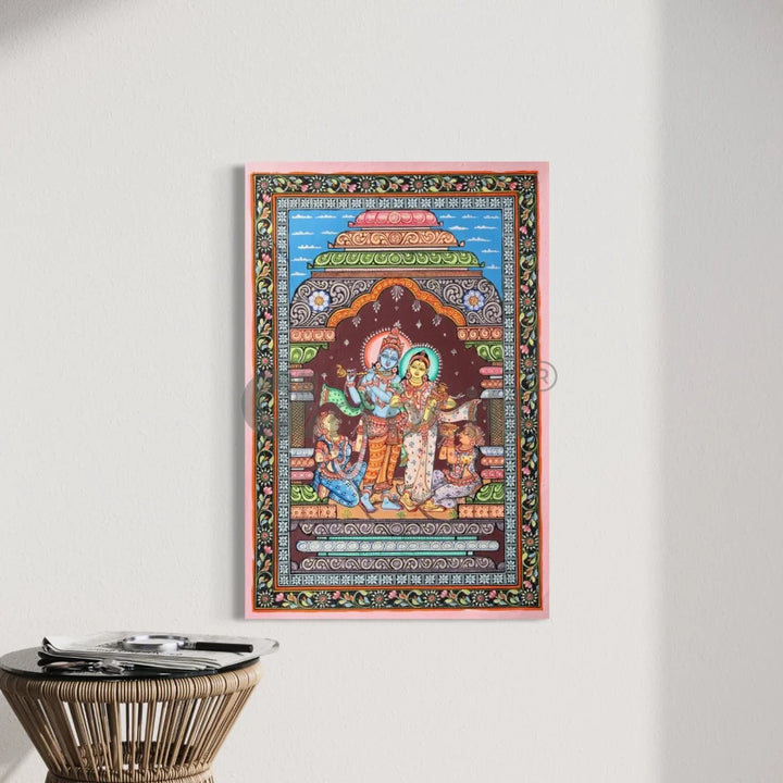 Radha Krishna Orissa Pattachitra Canvas Prints 30X20 Inches