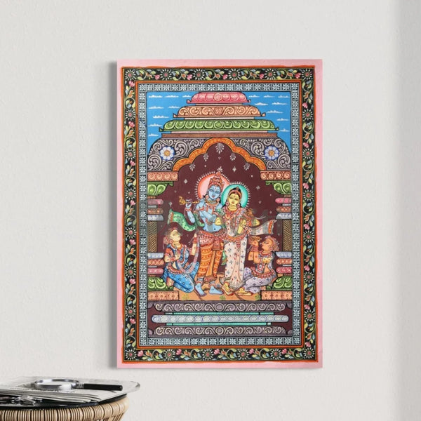 Radha Krishna Orissa Pattachitra Canvas Prints