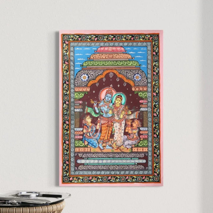 Radha Krishna Orissa Pattachitra Canvas Prints