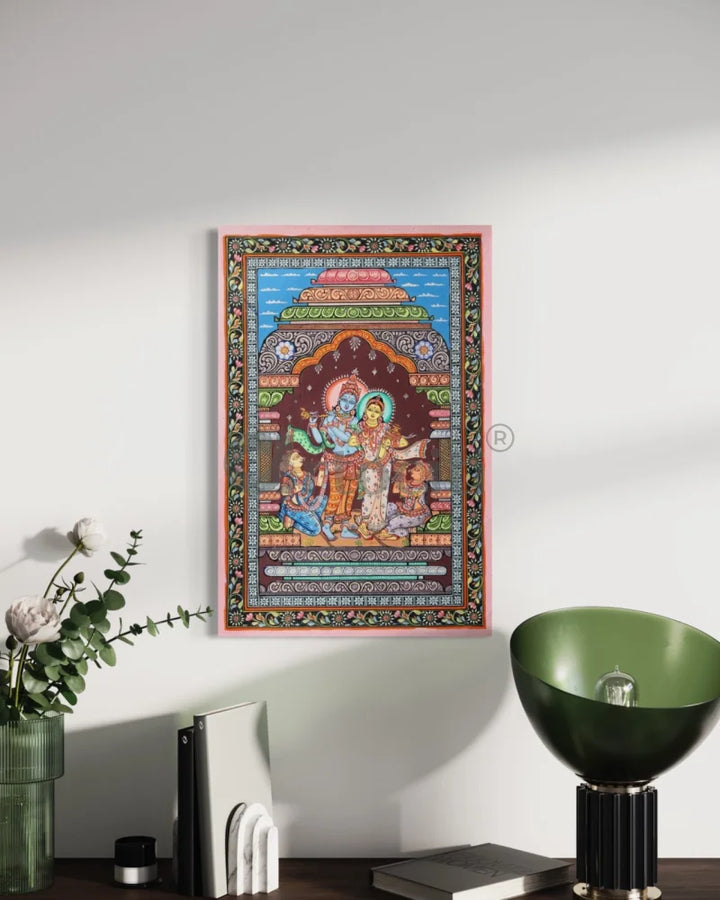 Radha Krishna Orissa Pattachitra Canvas Prints