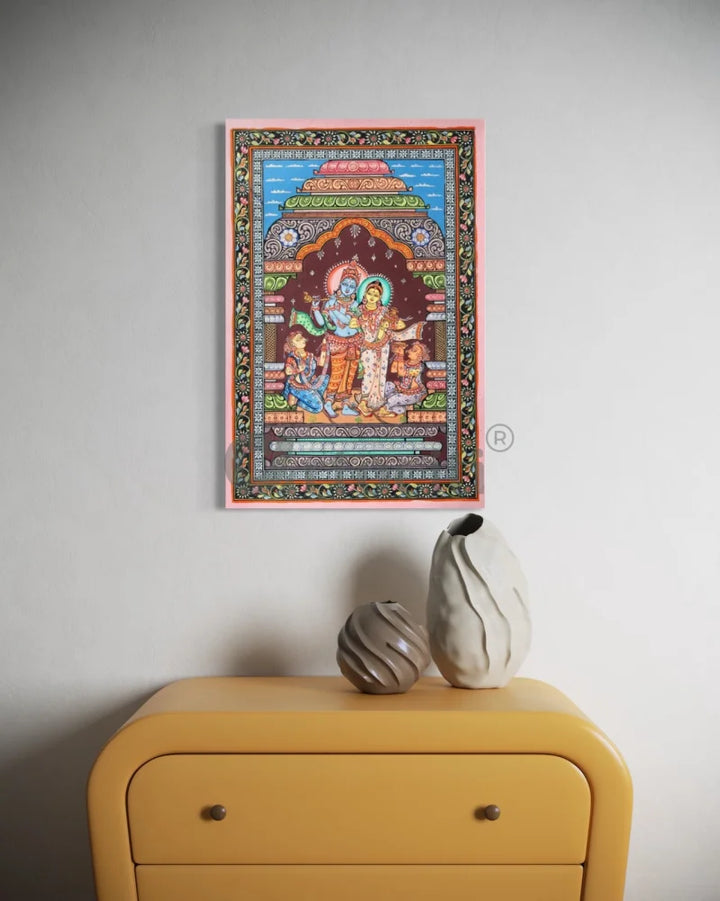 Radha Krishna Orissa Pattachitra Canvas Prints