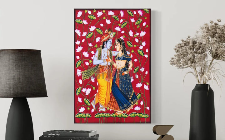 Radha Krishna Pichwai Painting Canvas Giclee Print