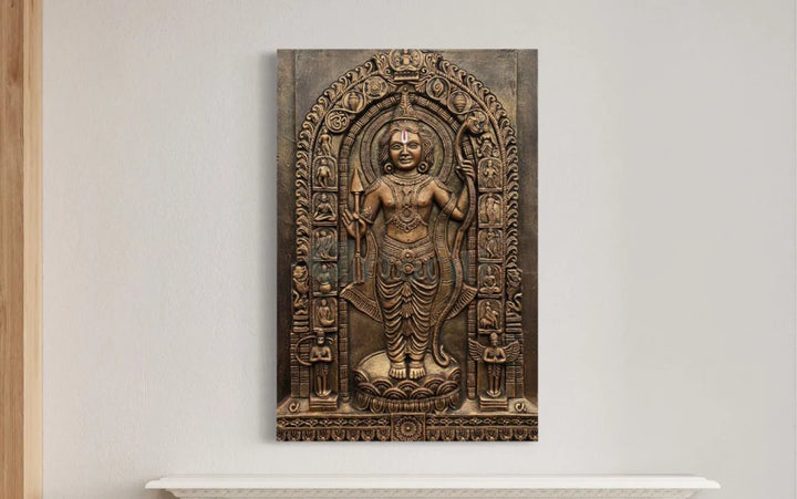 Ram Lalla Ji (Lord Ram) 3D Relief Mural Wall Art | Ram darbar