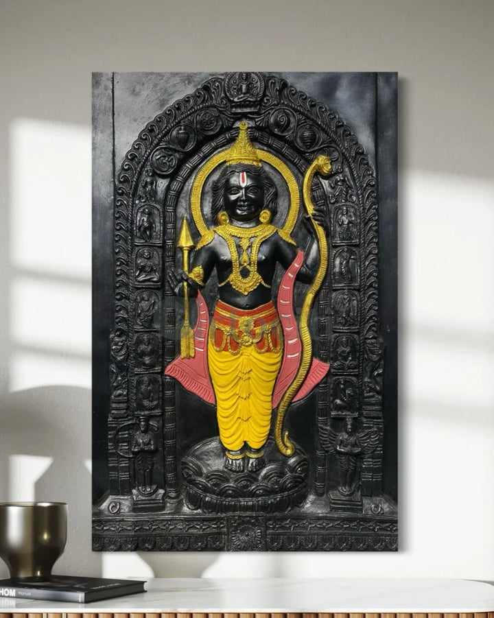 Ram Lalla Ji (Lord Ram) 3D Relief Mural Wall Art | Ram darbar