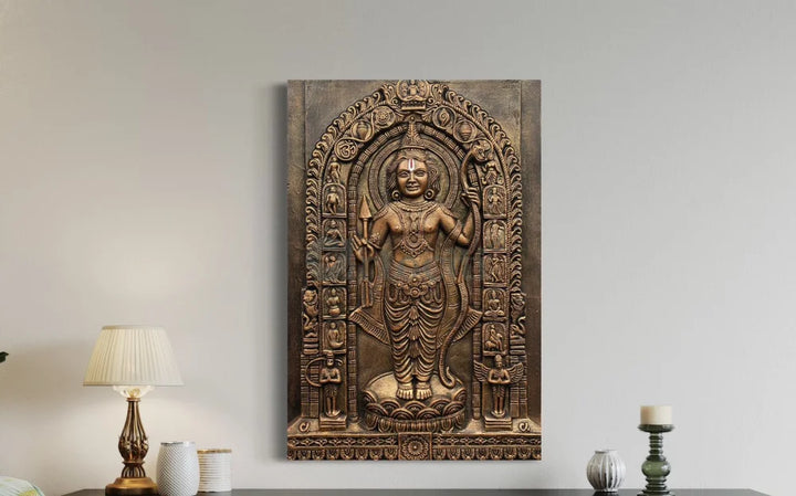 Ram Lalla Ji (Lord Ram) 3D Relief Mural Wall Art | Ram darbar