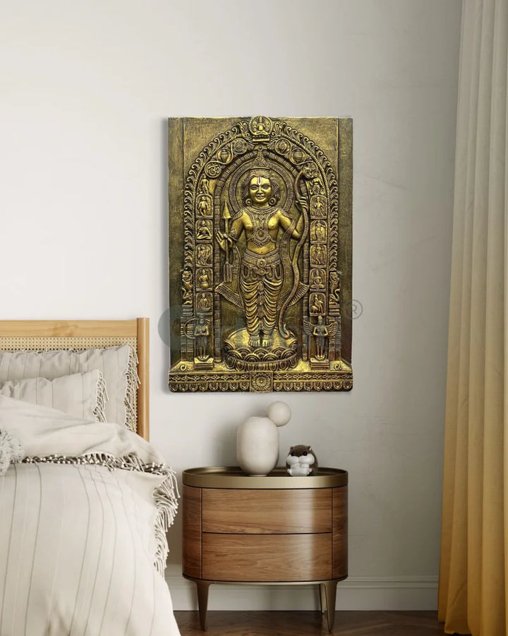 Ram Lalla Ji (Lord Ram) 3D Relief Mural Wall Art | Ram darbar