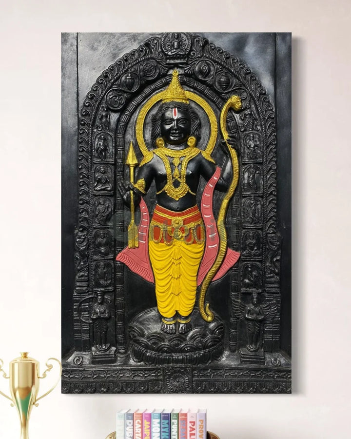 Ram Lalla Ji (Lord Ram) 3D Relief Mural Wall Art | Ram darbar