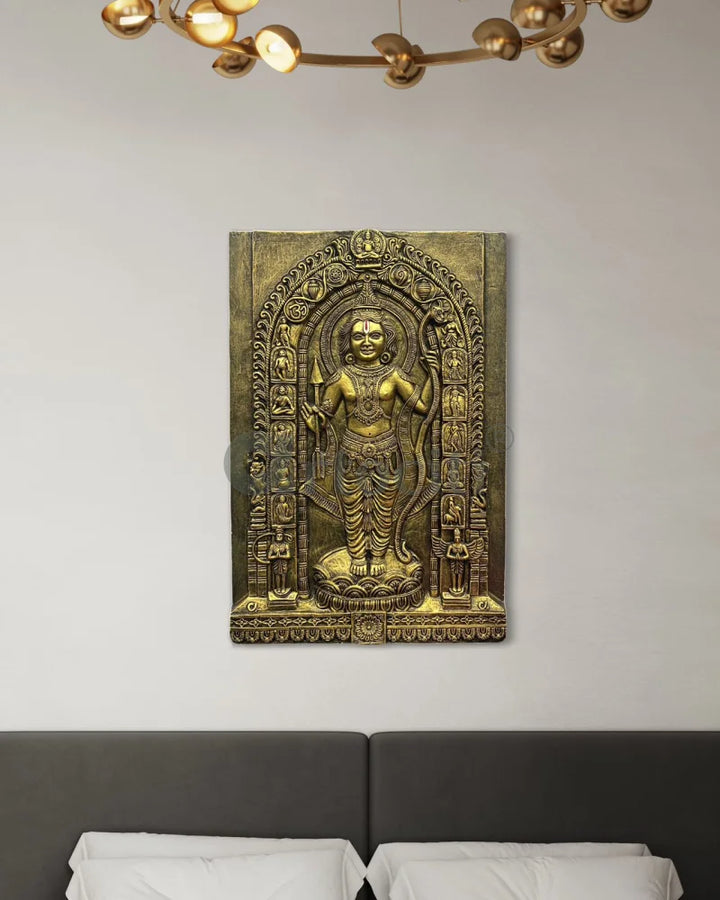 Ram Lalla Ji (Lord Ram) 3D Relief Mural Wall Art | Ram darbar